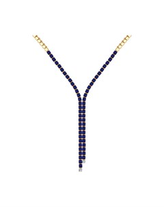 Колье из золота с бриллиантами и синими корунд синт Sokolov diamonds