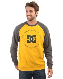 Свитшот DC SHOES Rebuilt Crew Heather Charcoal Old Gold Dc shoes