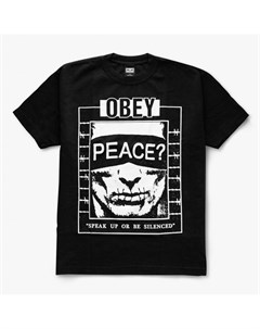 Хлопковая футболка Speak Up Off Black 2020 Obey