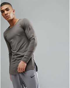 Лонгслив цвета хаки с карманом в стиле милитари AA1587 202 Nike training