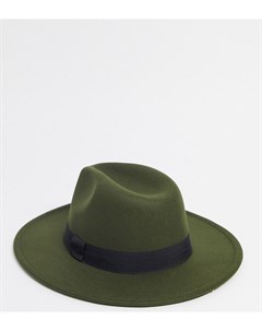 Шляпа федора цвета хаки с пряжкой London My accessories
