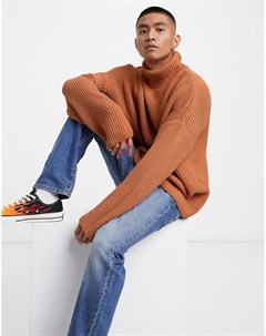 Персиковый oversized свитер Asos design