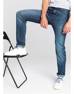 Тёмно синие зауженные джинсы Ostin