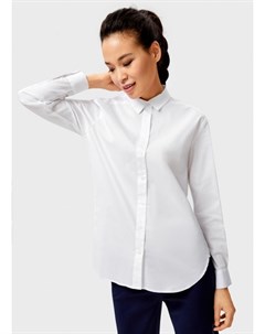 Белая рубашка с контрастными лампасами Ostin