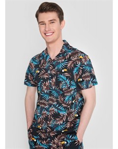 Рубашка с крупным тропическим принтом Ostin