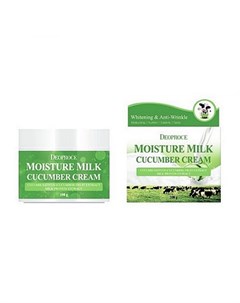 Крем для лица увлажняющий с экстрактом огурца moisture milk cucumber cream Deoproce