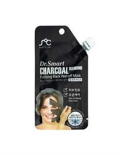 Маска плёнка Dr Smart Charcoal Diamond Purifying Black Peel Off Mask Sense of care