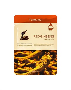 Тканевая маска Visible Difference Mask Sheet Red Ginseng Farmstay