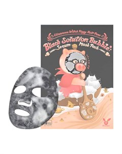 Кислородная маска Black Solution Bubble Serum Mask Pack Elizavecca