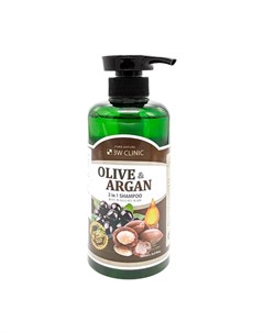 Шампунь для волос Olive Argan 2 in 1 Shampoo 500 мл 3w clinic
