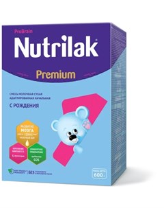 Смесь сухая молочная Premium 1 600гр Nutrilak