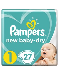 Подгузники New Baby Dry Newborn 2 5кг 27шт Pampers