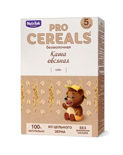 Каша овсяная Premium Pro Cereals цельнозерновая безмолочная 200гр Nutrilak