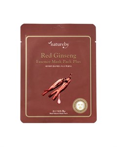 Тканевая маска Red Ginseng Essence Mask Pack Plus Natureby