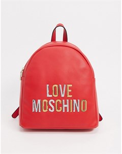 Рюкзак цвета слоновой кости с логотипом Love moschino