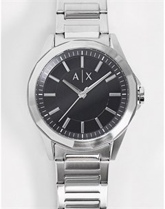 Серебристые часы из нержавеющей стали Armani exchange