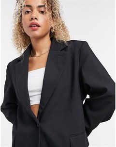 Пиджак в стиле oversized черного цвета Weekday