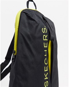 Черный рюкзак с логотипом и молнией Skechers