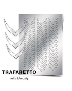 Металлизированные наклейки CL 04 серебро Trafaretto
