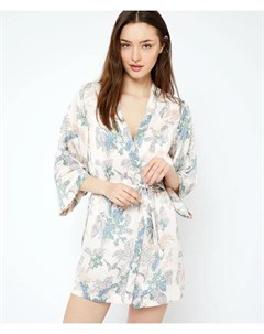 Атласный халат кимоно с цветочным принтом ARYS Etam