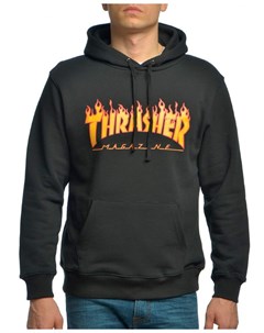 Худи THRASHER Flame Logo Hood Black Thrasher