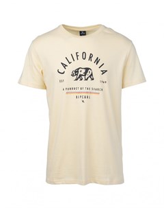 Футболка RIP CURL Surfing States Ss Tee Pale Yellow Rip curl