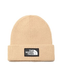 Шапка THE NORTH FACE Tnf Logo Box Cuff Beanie Twill Beige The north face