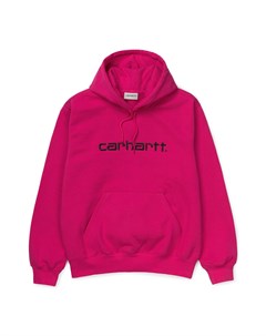 Худи Hooded Carhartt Sweatshirt Ruby Pink Black 2020 Carhartt wip