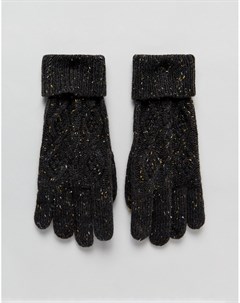 Вязаные перчатки с узором косичка Tom Boardmans