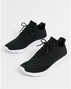 Черные кроссовки для бега New look