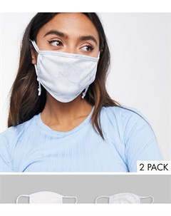 Набор из 2 масок для лица с регулируемыми ремешками и принтом Skinnydip