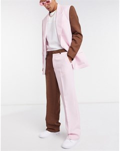 Свободные брюки от комплекта розового и шоколадного цвета Jaded london