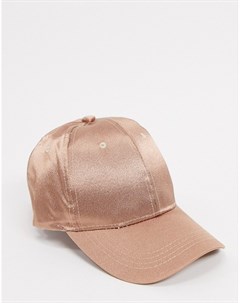 Атласная кепка серо коричневого цвета Glamorous