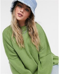 Зеленый oversized свитер Free people