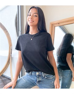 Черная футболка из органического хлопка с круглым вырезом ASOS DESIGN Petite ultimate Asos petite