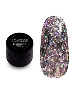 Гель лак Diamond Galaxy платиновый Monami 5 г Monami professional