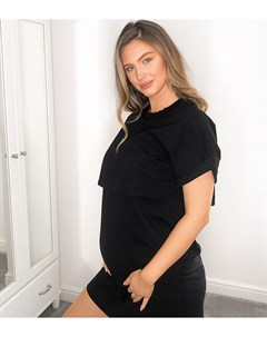 Черное платье футболка для кормления ASOS DESIGN Maternity Asos maternity