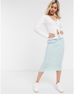 Трикотажная юбка миди от комплекта мятного цвета Asos design