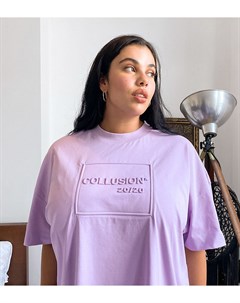 Лавандовое платье футболка Plus Collusion