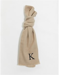 Персонализированный шарф с инициалом K Asos design