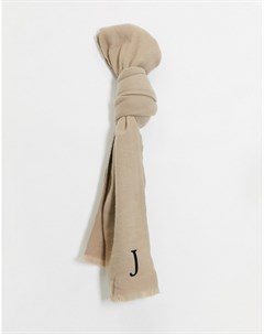 Персонализированный шарф с инициалом J Asos design