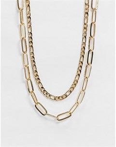 Золотистое ярусное ожерелье Asos design