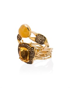 Кольцо Thalasa из желтого золота с бриллиантами Daniela villegas