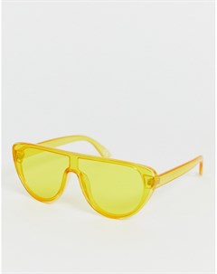 Желтые солнцезащитные очки маска Asos design