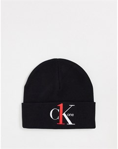 Черная шапка бини CK One Calvin klein