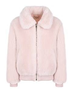 Розовая куртка из экомеха Yves salomon