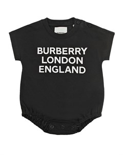 Черное боди с логотипом детское Burberry