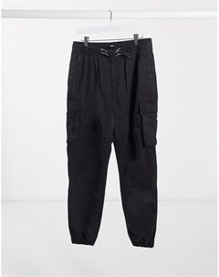 Черные узкие брюки карго с поясом Calvin klein jeans