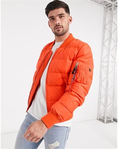 Оранжевая нейлоновая куртка Alpha industries