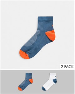 Набор из 2 пар легких разноцветных носков Asics